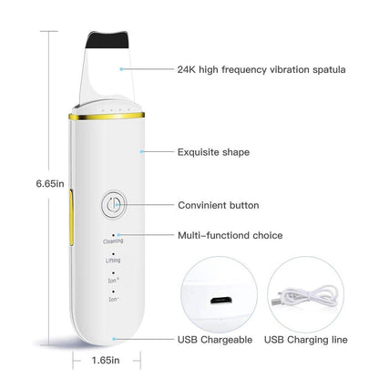 DermaGlow Pro – Ultrasonic Skin Scrubber & Blackhead + Comedone Extractor